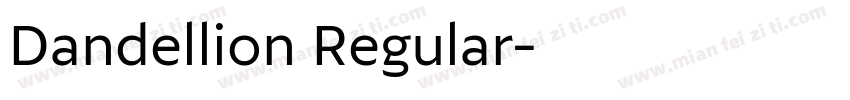 Dandellion Regular字体转换